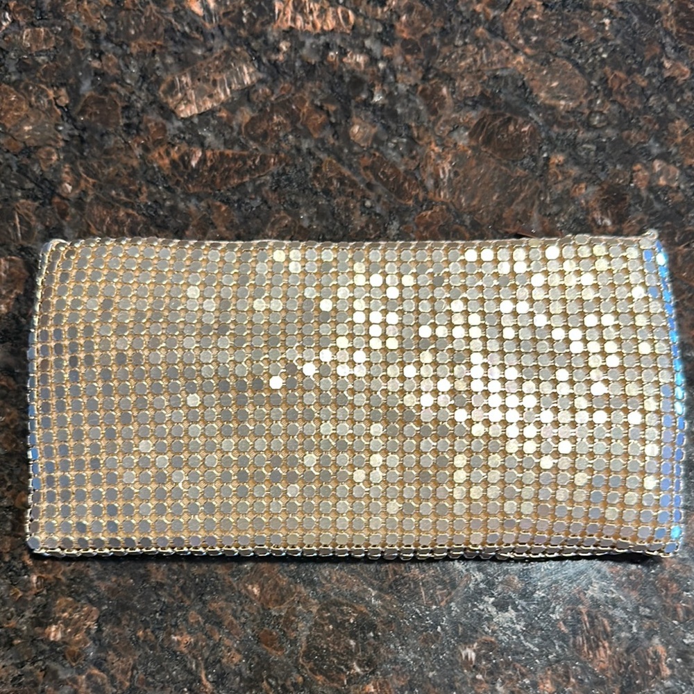 Like new: Elegant Gold Sequin Clutch